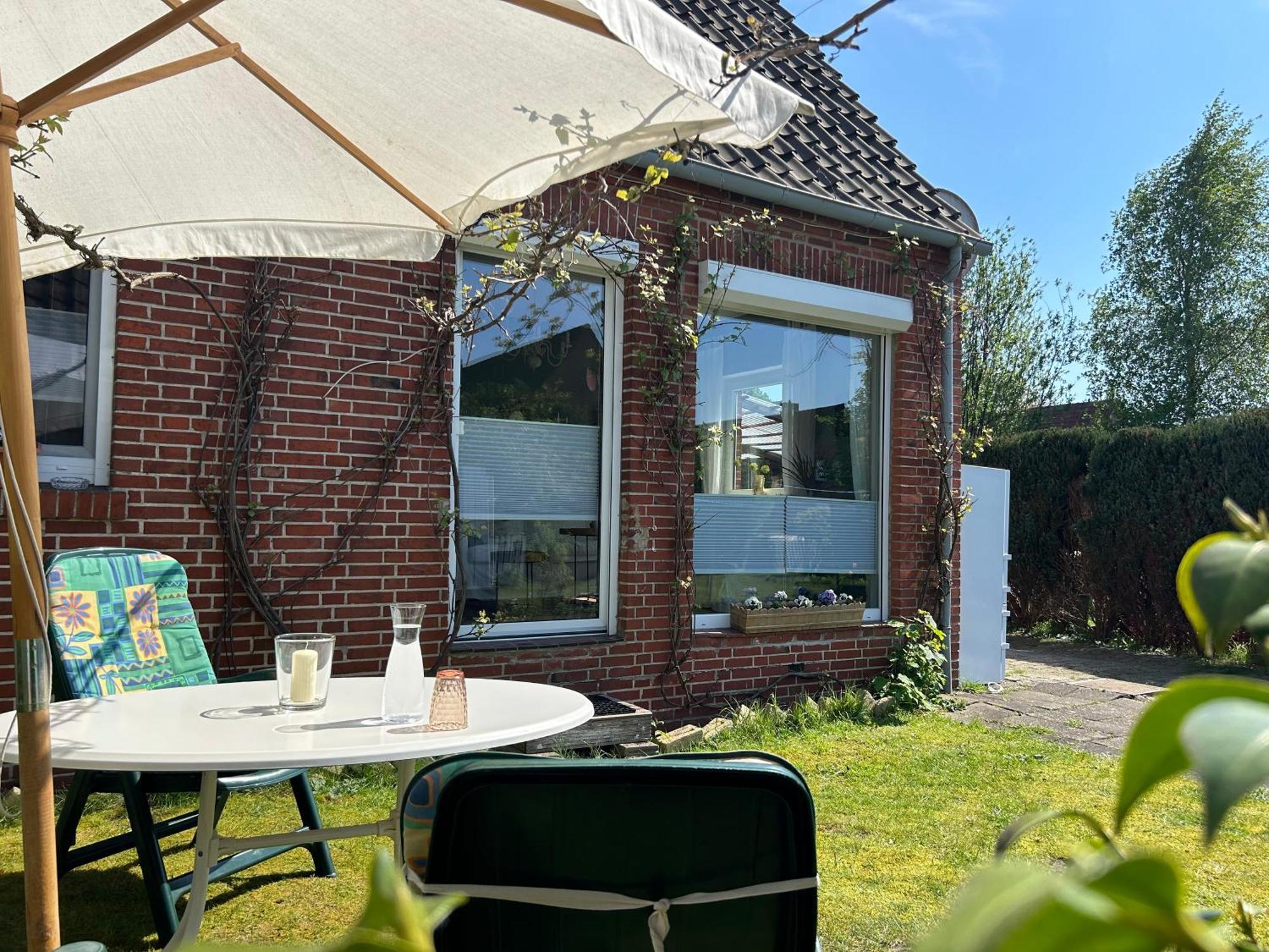 Ferienwohnung Haus Papenburg Garten Parkplatz Nordsee 외부 사진