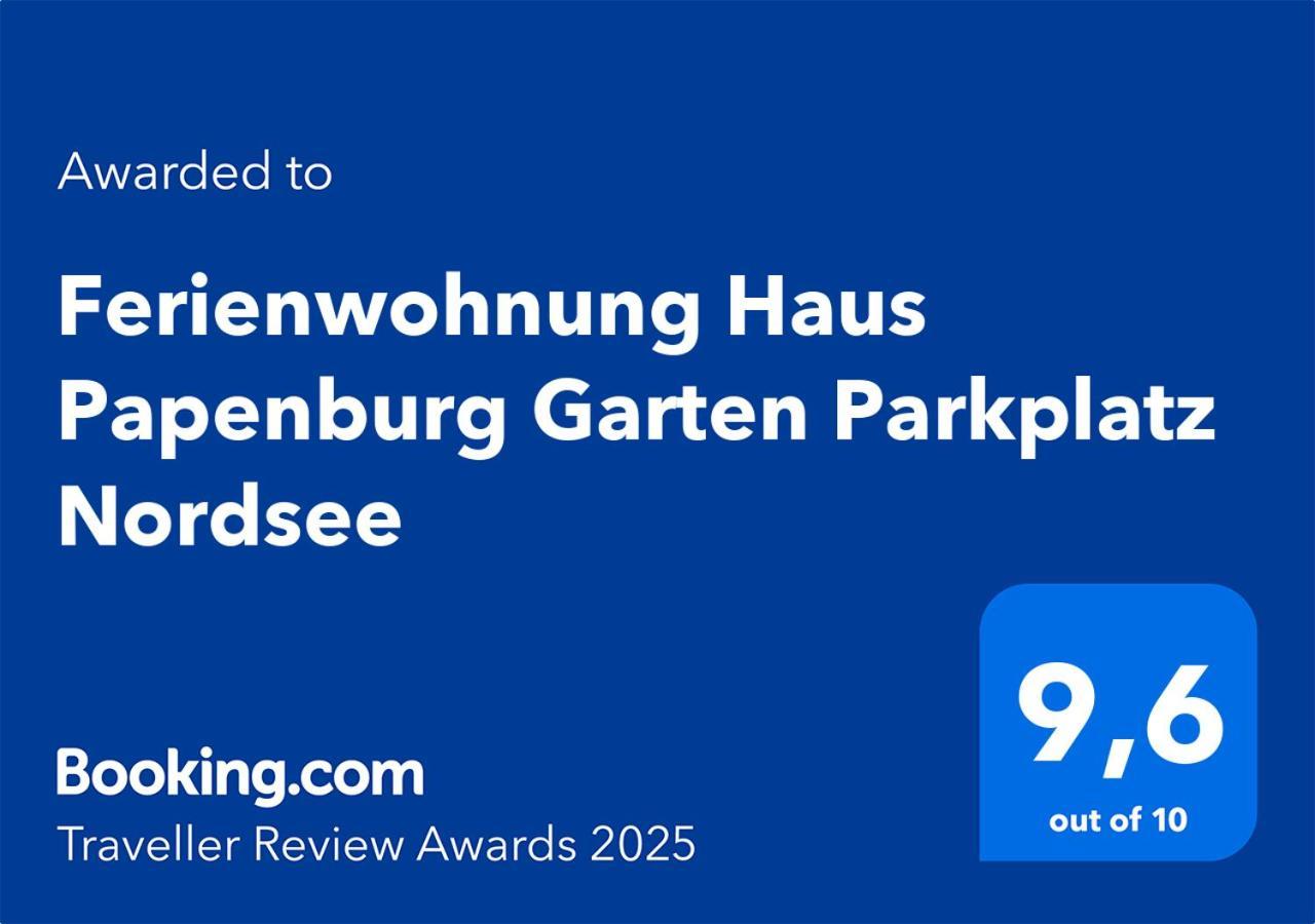 Ferienwohnung Haus Papenburg Garten Parkplatz Nordsee 외부 사진